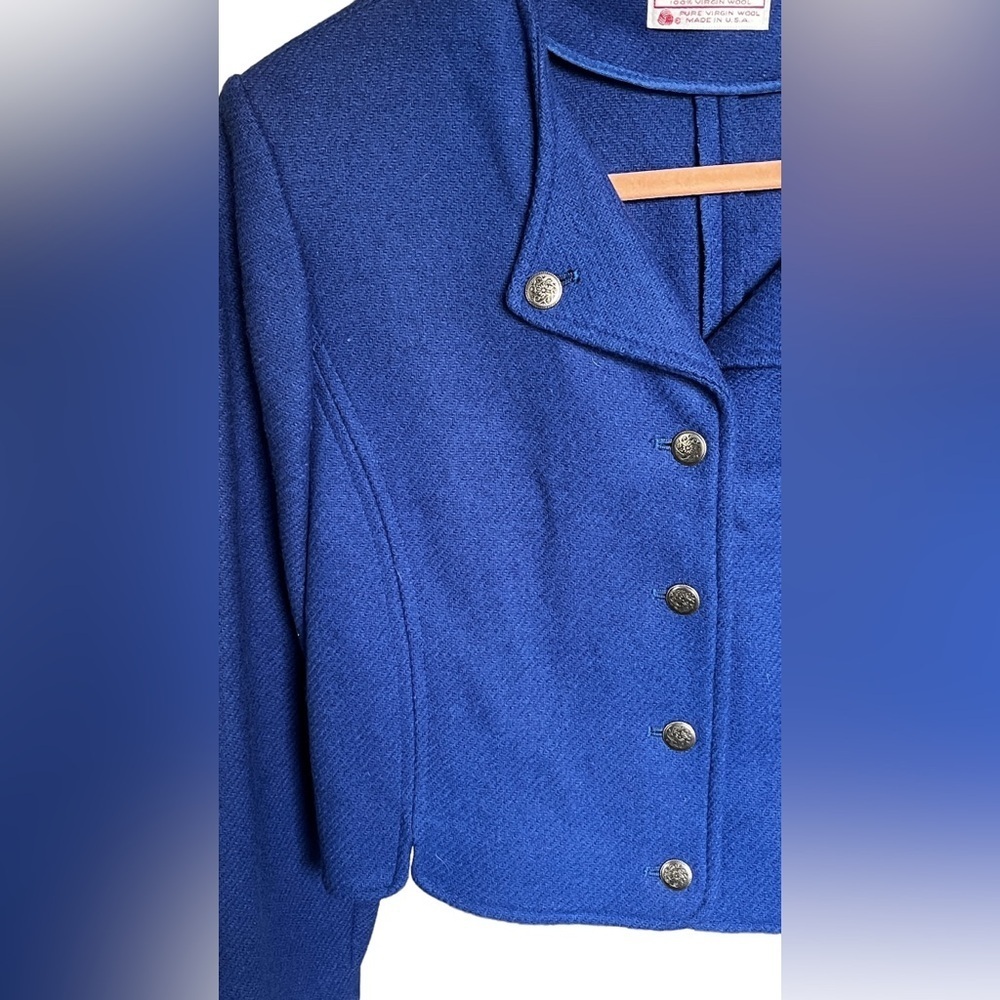 Pendleton Blue Virgin Wool Button Front Long Slee… - image 5